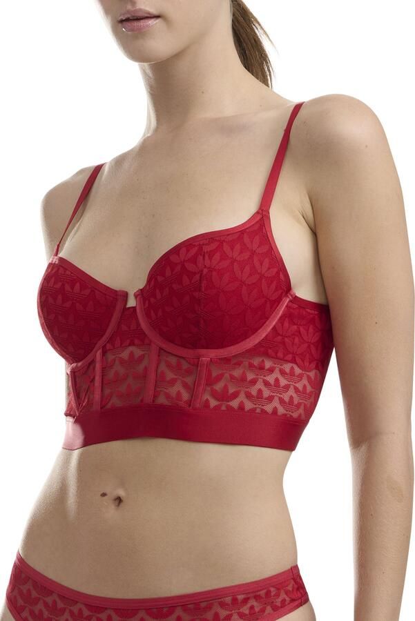 Adidas Originals Bustier Logo-kant vrouwelijk elastisch met beugel - Foto 6