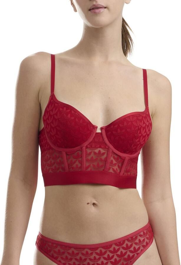 Adidas Originals Bustier Logo-kant vrouwelijk elastisch met beugel - Foto 3