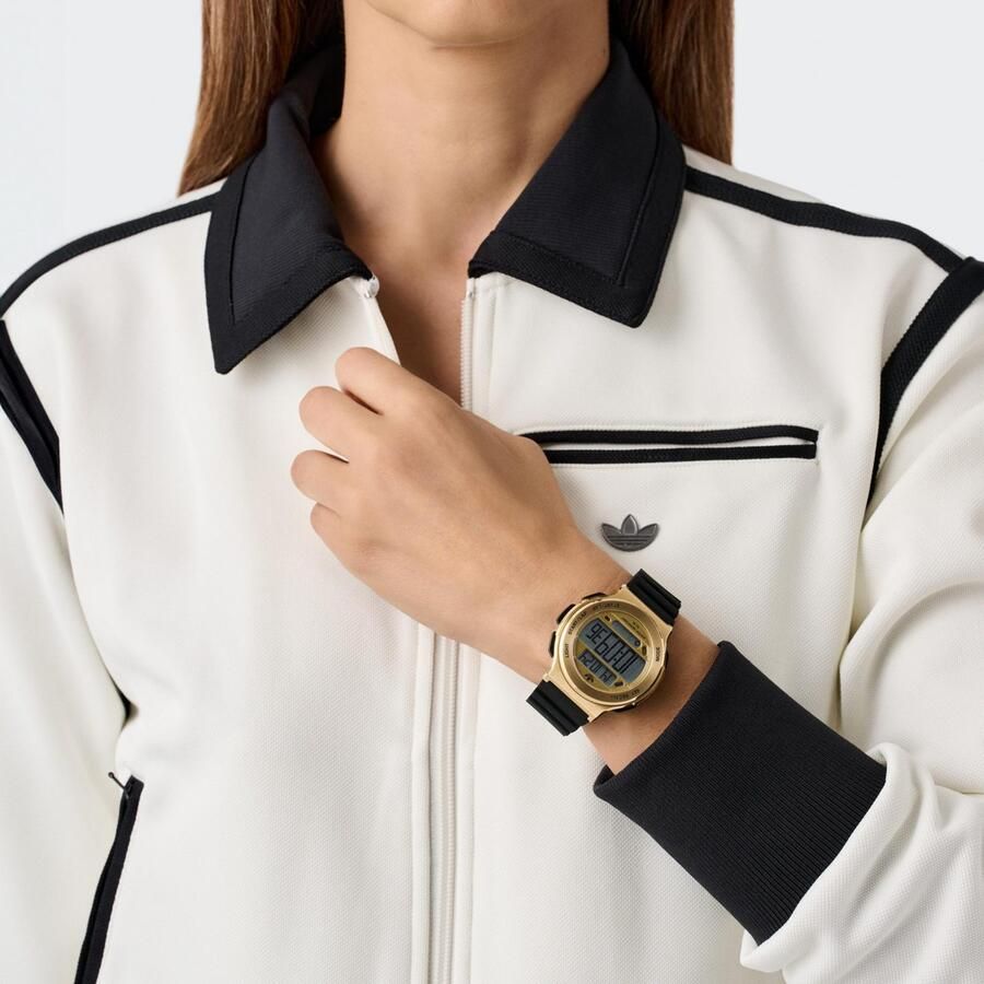Adidas Originals Chronograaf EXPRESSION THREE DIGITAL Quartzhorloge polshorloge herenhorloge dameshorloge siliconen armband stopfunctie