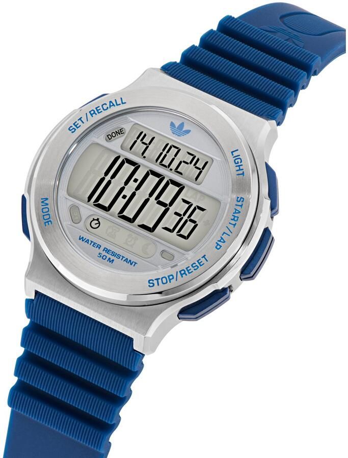 Adidas Originals Chronograaf EXPRESSION THREE DIGITAL Quartzhorloge polshorloge herenhorloge dameshorloge siliconen armband stopfunctie - Foto 5