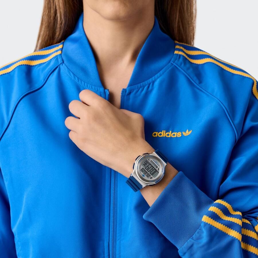 Adidas Originals Chronograaf EXPRESSION THREE DIGITAL Quartzhorloge polshorloge herenhorloge dameshorloge siliconen armband stopfunctie