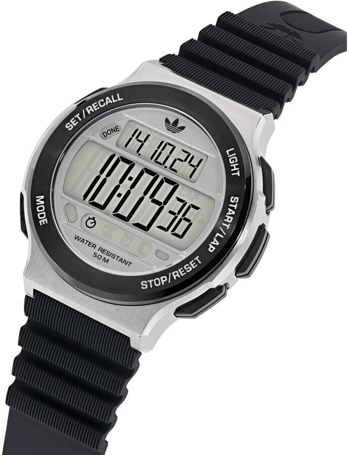 Adidas Originals Chronograaf EXPRESSION THREE DIGITAL Quartzhorloge polshorloge herenhorloge dameshorloge siliconen armband stopfunctie - Foto 5