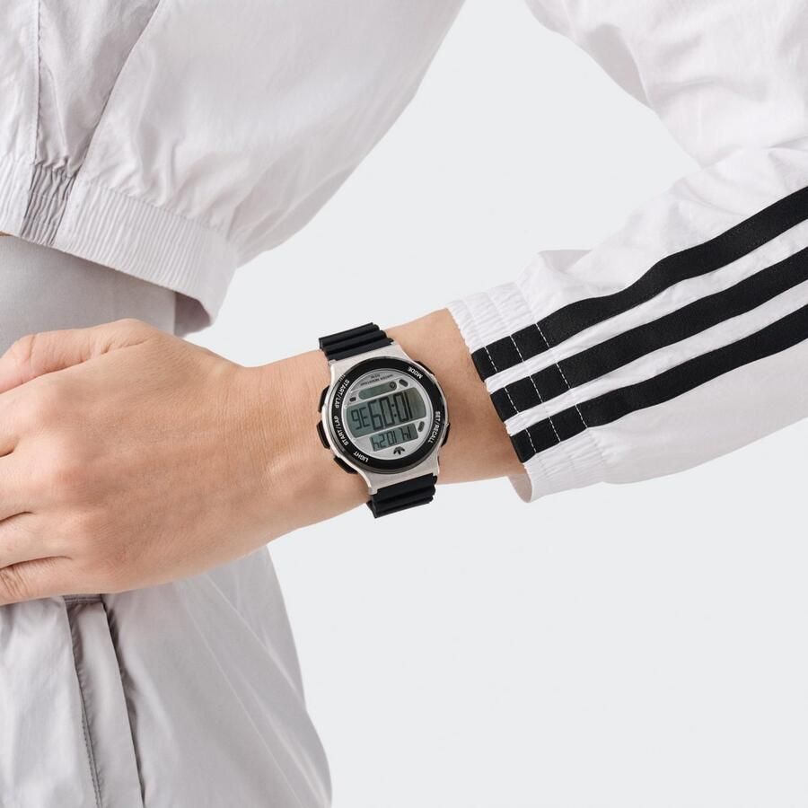 Adidas Originals Chronograaf EXPRESSION THREE DIGITAL Quartzhorloge polshorloge herenhorloge dameshorloge siliconen armband stopfunctie