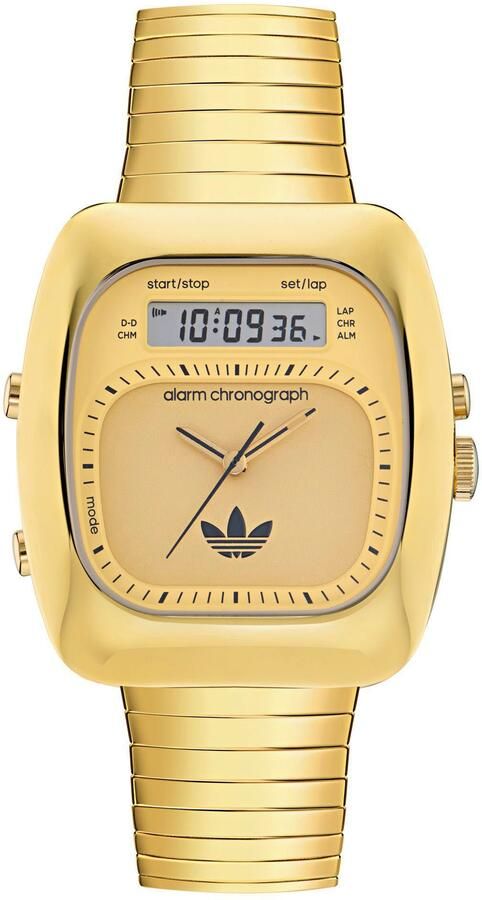 Adidas Originals Chronograaf RETRO WAVE THREE Armbandhorloge herenhorloge dameshorloge roestvrij staal armband stopwatchfunctie digitaal - Foto 6