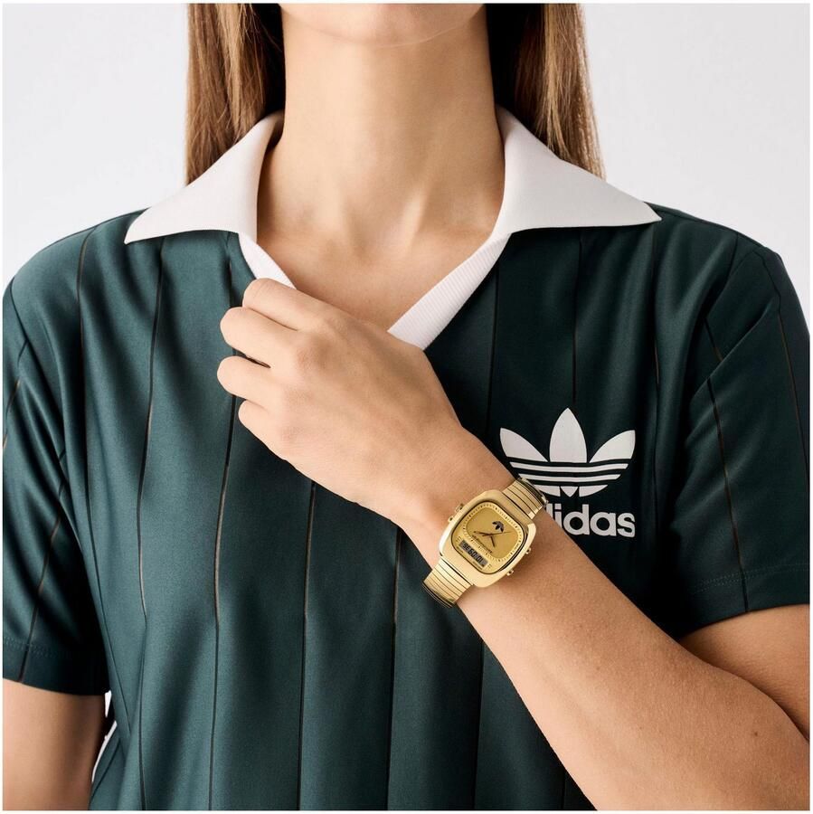 Adidas Originals Chronograaf RETRO WAVE THREE Armbandhorloge herenhorloge dameshorloge roestvrij staal armband stopwatchfunctie digitaal