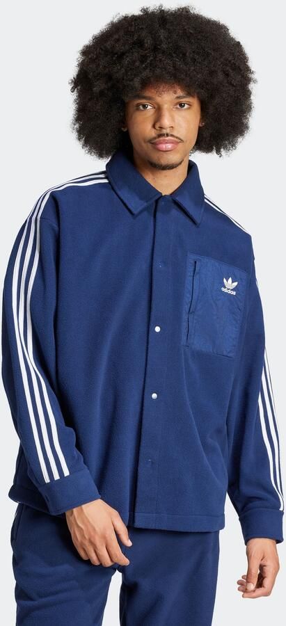 Adidas Adicolor Polar Fleece Overhemd Blauw- Heren Blauw - Foto 5