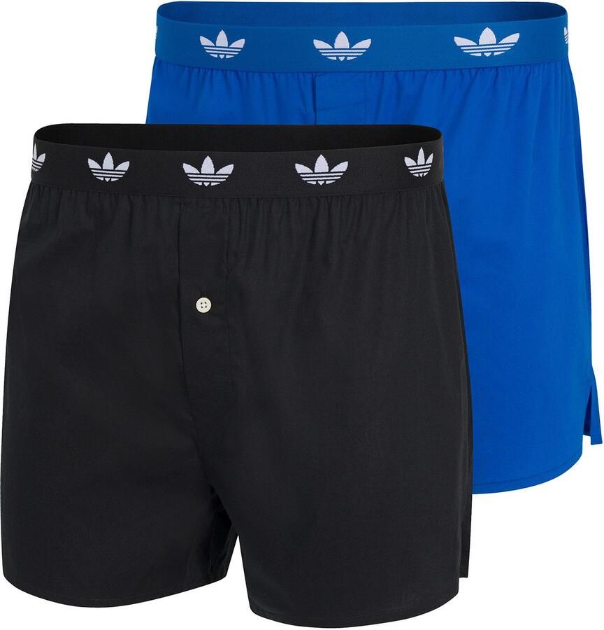 Adidas Originals Geweven boxershort Comfort Cotton Woven Katoen wijd elastische band gulp met knoop (Set van 2) - Foto 2