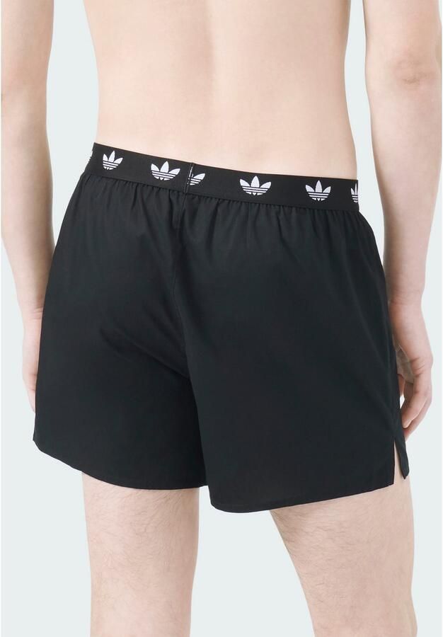 Adidas Originals Geweven boxershort Comfort Cotton Woven Katoen wijd elastische band gulp met knoop (Set van 2)
