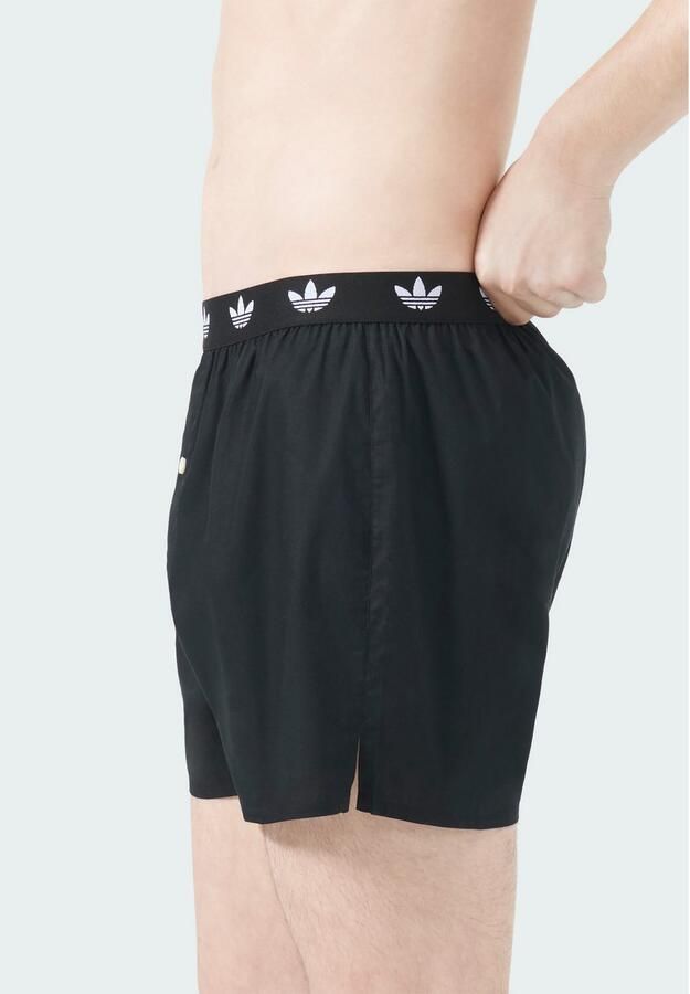 Adidas Originals Geweven boxershort Comfort Cotton Woven Katoen wijd elastische band gulp met knoop (Set van 2) - Foto 2