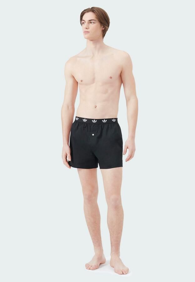 Adidas Originals Geweven boxershort Comfort Cotton Woven Katoen wijd elastische band gulp met knoop (Set van 2) - Foto 4