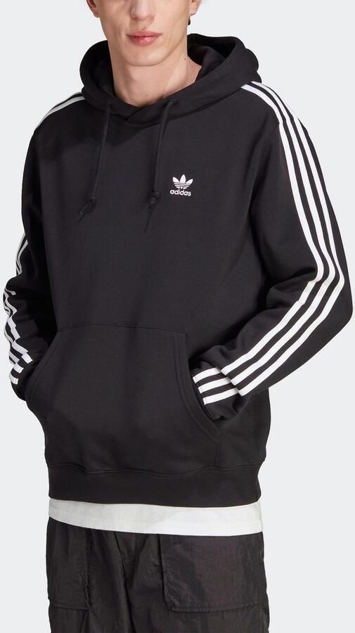 Adidas Originals Klassieke 3-Stripes Hoodie Zwart Black Heren - Foto 5