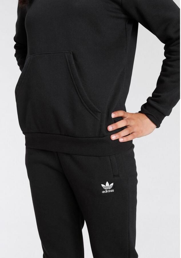 Adidas Originals Adicolor fleece hoodie zwart wit Sweater Logo 128 - Foto 7