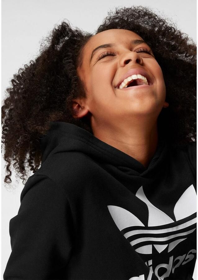 Adidas Originals unisex Adicolor hoodie zwart wit Sweater Katoen Capuchon 128 - Foto 10