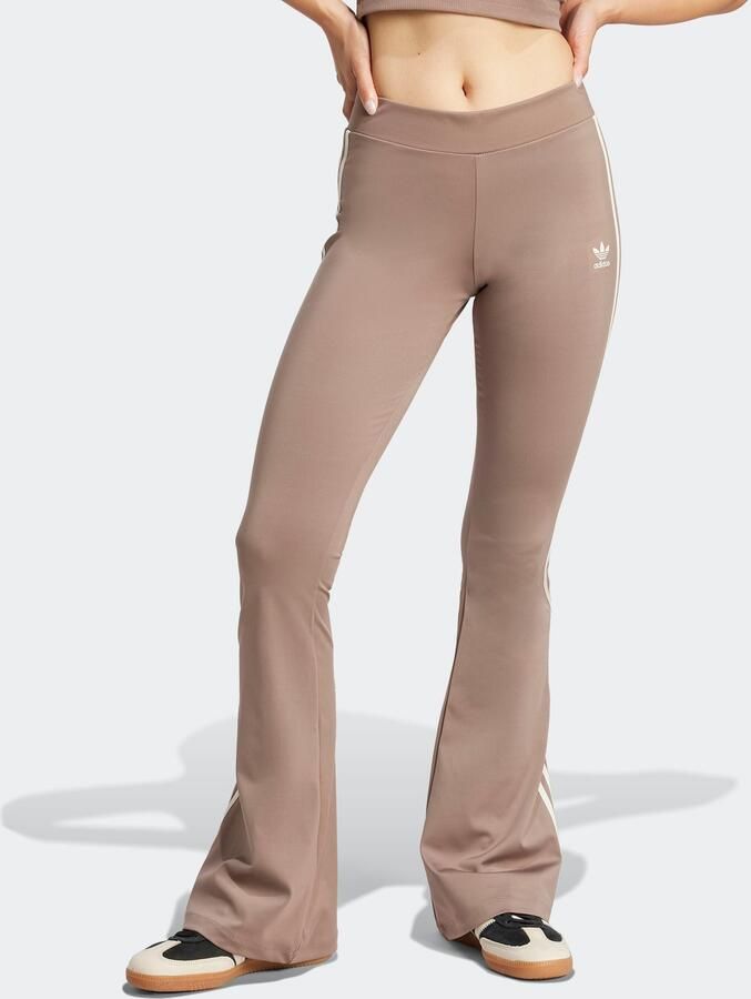 Adidas Originals 3-Stripes Flared Leggings Bruin- Dames Bruin - Foto 3