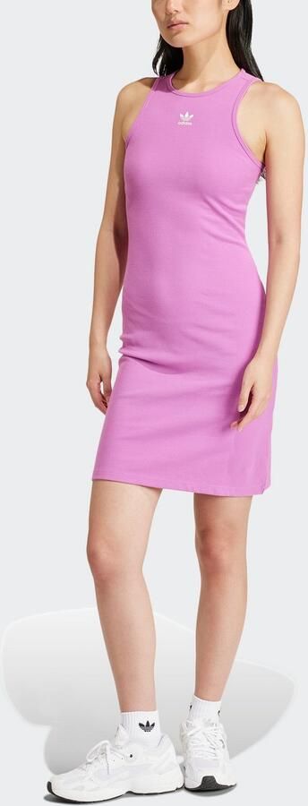 Adidas Originals Essential Ribbed Dress Purple- Dames Purple - Foto 4