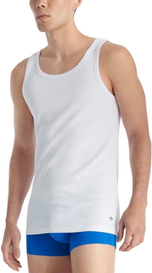 Adidas Originals Muscle-shirt Comfort Rib Cotton geribbeld katoenmix ade d eenvoudig basic (Set van 2) - Foto 3