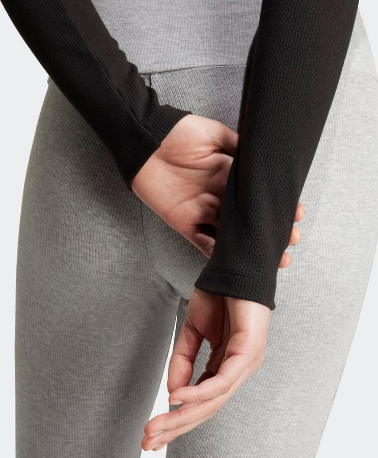 Adidas Originals Essentials Ribbed Crop Longsleeve Zwart- Dames Zwart - Foto 3