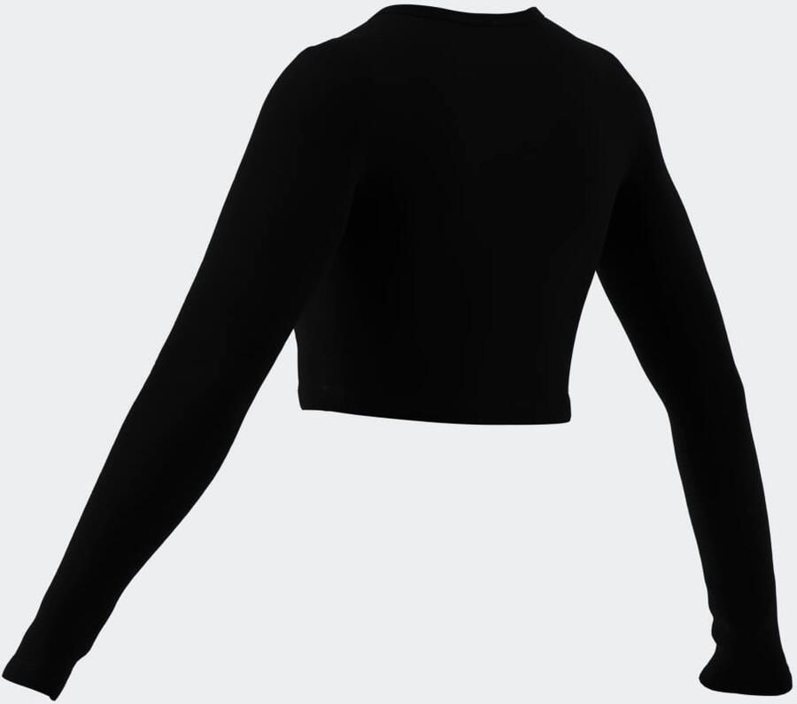 Adidas Originals Essentials Ribbed Crop Longsleeve Zwart- Dames Zwart - Foto 2