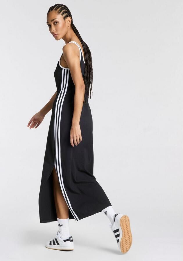Adidas Originals Adicolor 3-Stripes Maxi Tank Jurk Zwart- Dames Zwart - Foto 10