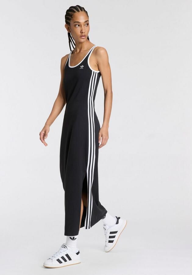 Adidas Originals Adicolor 3-Stripes Maxi Tank Jurk Zwart- Dames Zwart - Foto 5