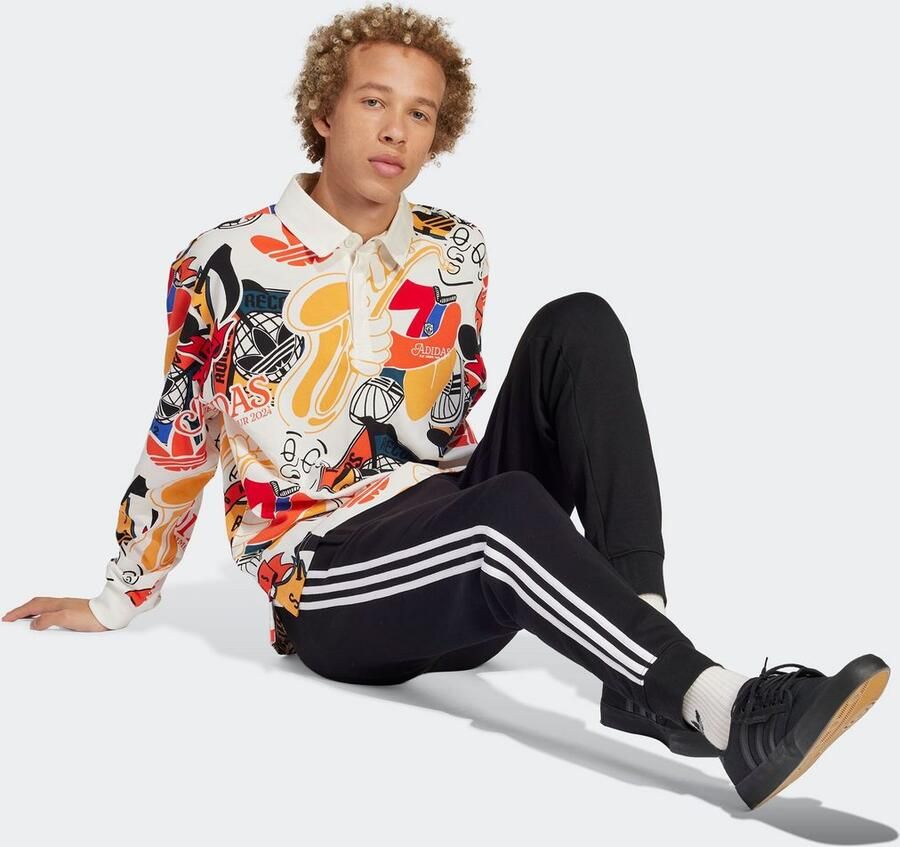 Adidas Originals Regular fit sweatpants met labelstitching model '3-STRIPES'