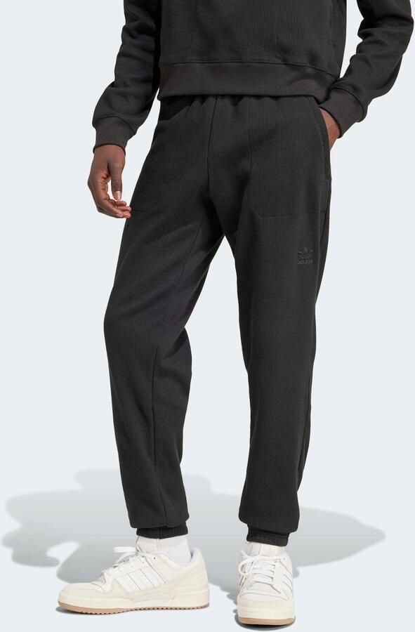 Adidas Originals Zwarte Sportieve Wafel Essentials Broek Black Heren - Foto 4