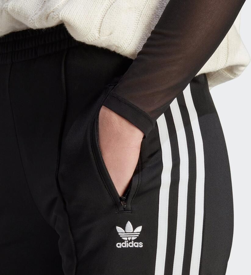Adidas Originals Zwarte Tricot Broek met 3 Strepen Black Dames