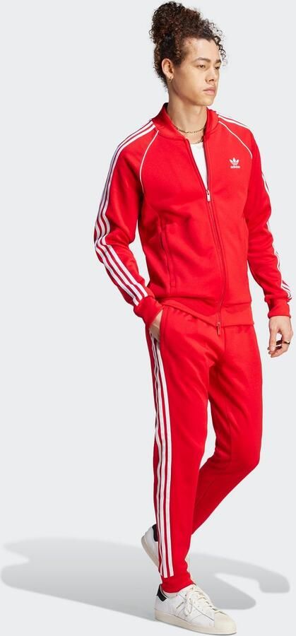 Adidas Originals Adicolor Superstar Jogging Broek Trainingsbroeken Heren better scarlet white maat: S beschikbare maaten:S M L XL XXL - Foto 4