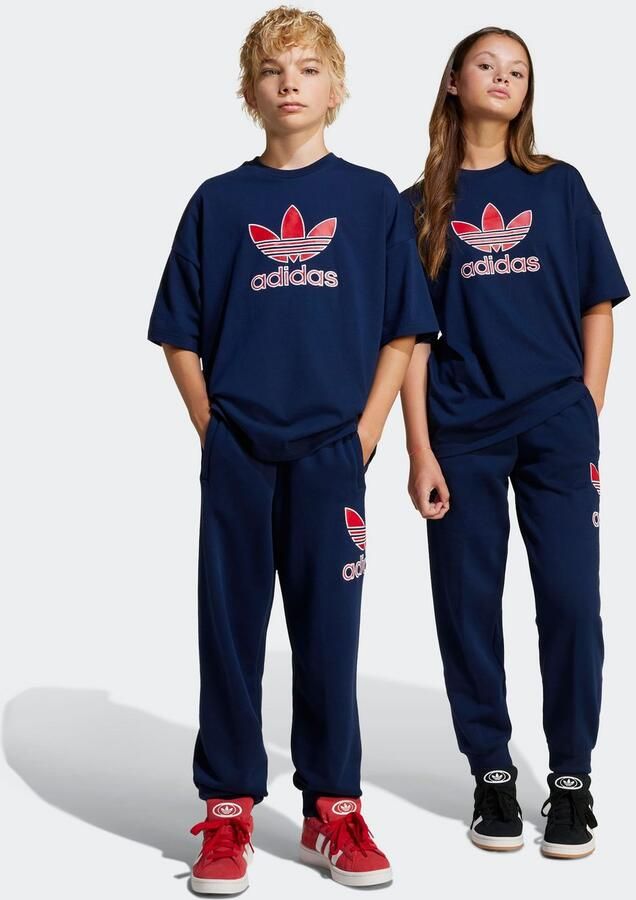 Adidas Originals Kinder-Sweatpants met Groot Logo Unisex Trainingsbroeken blauw Kleding