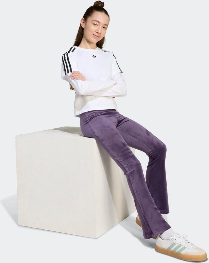 Adidas Originals Flared stoffen broek met elastische band - Foto 3