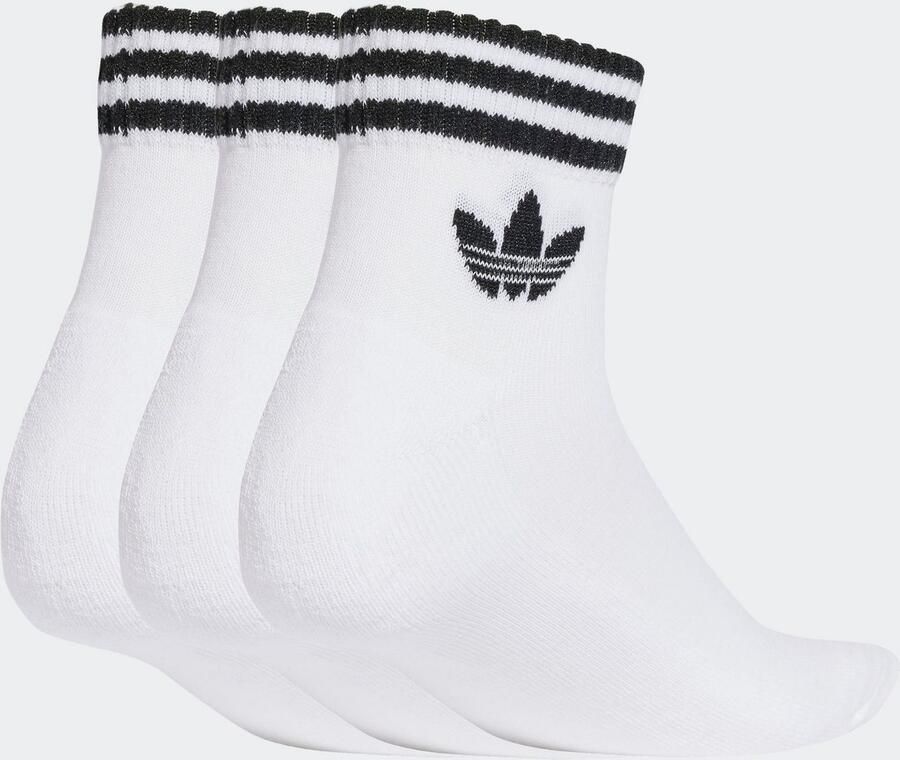 Adidas Originals adicolor Trefoil Ankle Sokken (3 Pack) Unisex wit Maat 43-45 Kleding - Foto 5