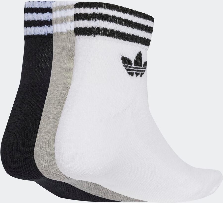 Adidas Originals adicolor Trefoil Ankle Sokken (3 Pack) Unisex grijs Maat 43-45 Kleding - Foto 3