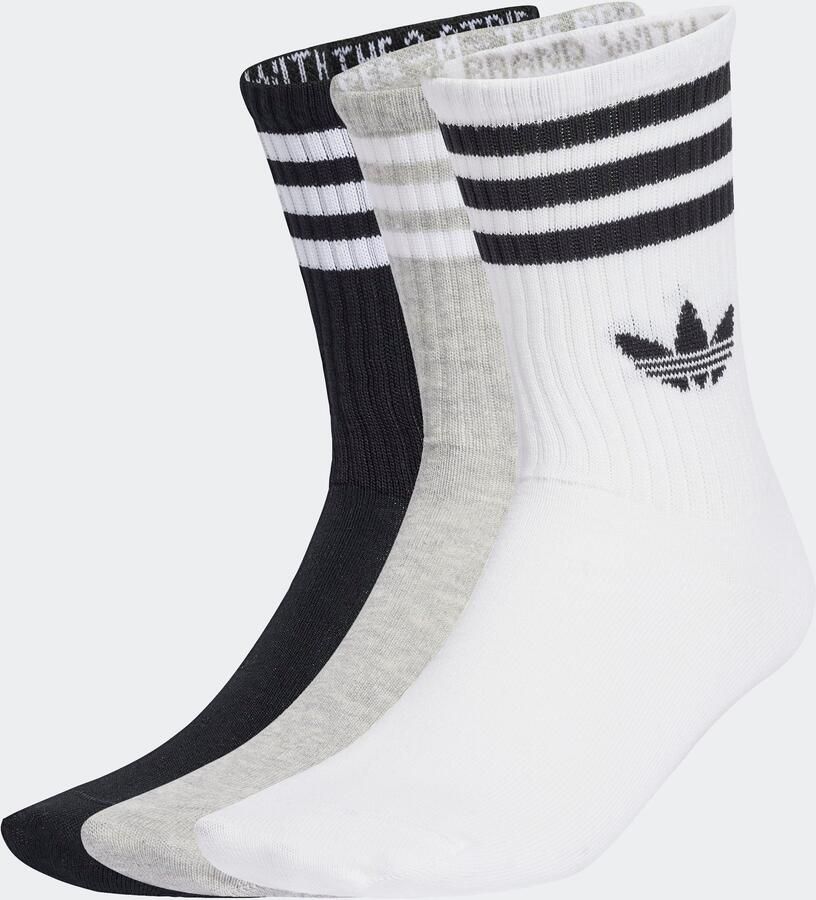 Adidas Originals adicolor Crew Sokken (3 Pack) Unisex grijs Maat 43-45 Kleding - Foto 6