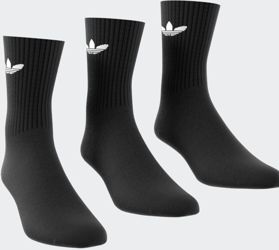 Adidas Originals 3 PACK Trefoil Cushion Crew Socken Unisex Sokken zwart Maat 43-45 Kleding - Foto 8
