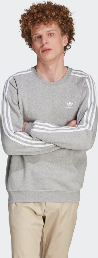 Adidas Originals Klassieke 3-Stripes Crewneck Sweater Gray Heren - Foto 7
