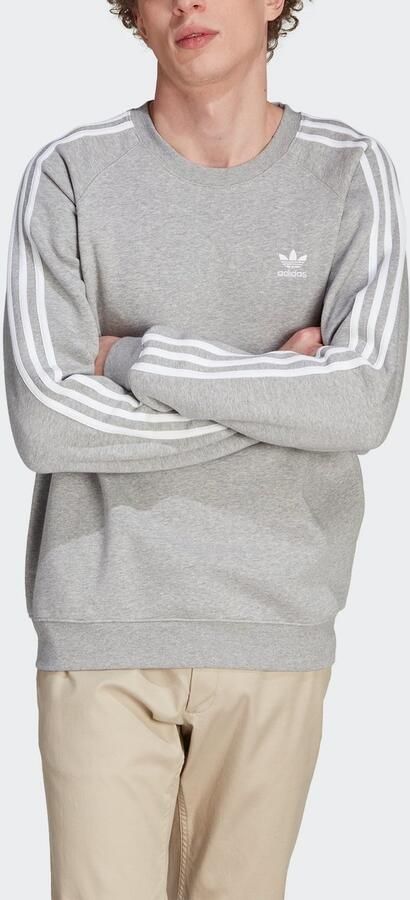 Adidas Originals Klassieke 3-Stripes Crewneck Sweater Gray Heren - Foto 5