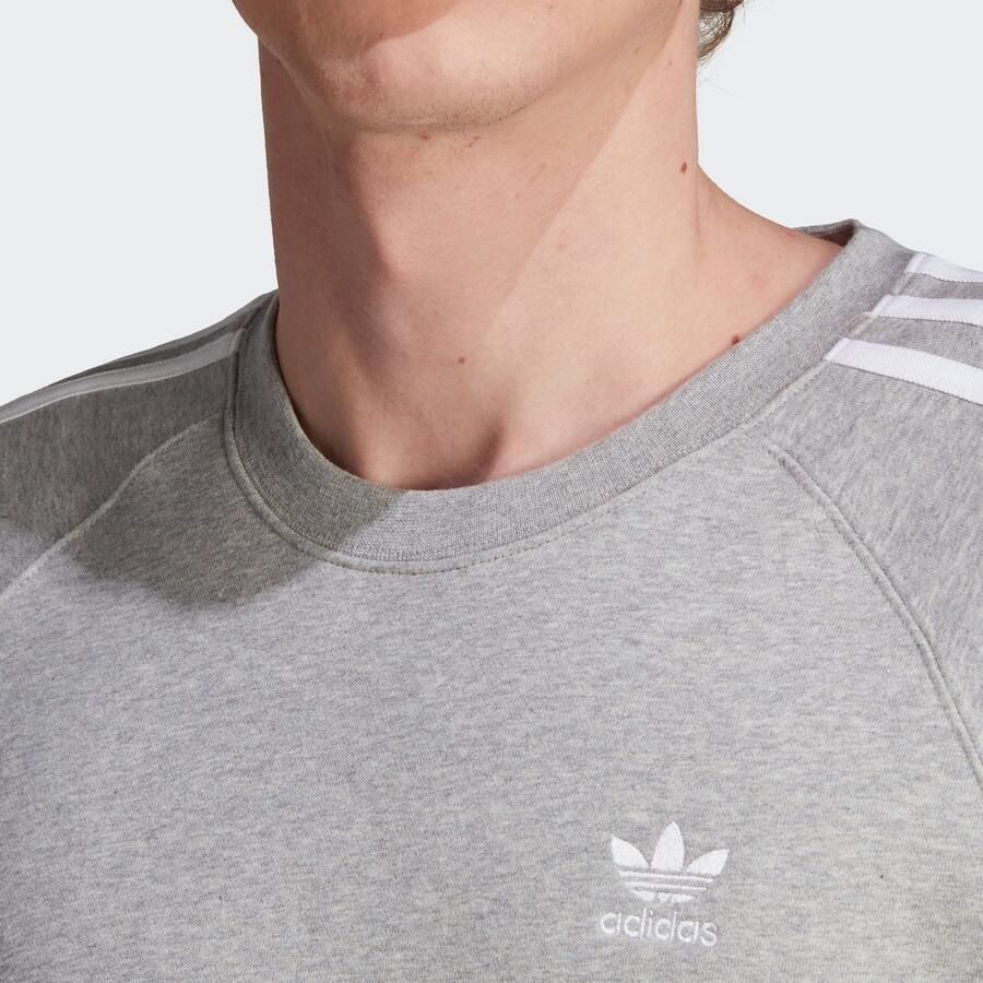 Adidas Originals Klassieke 3-Stripes Crewneck Sweater Gray Heren