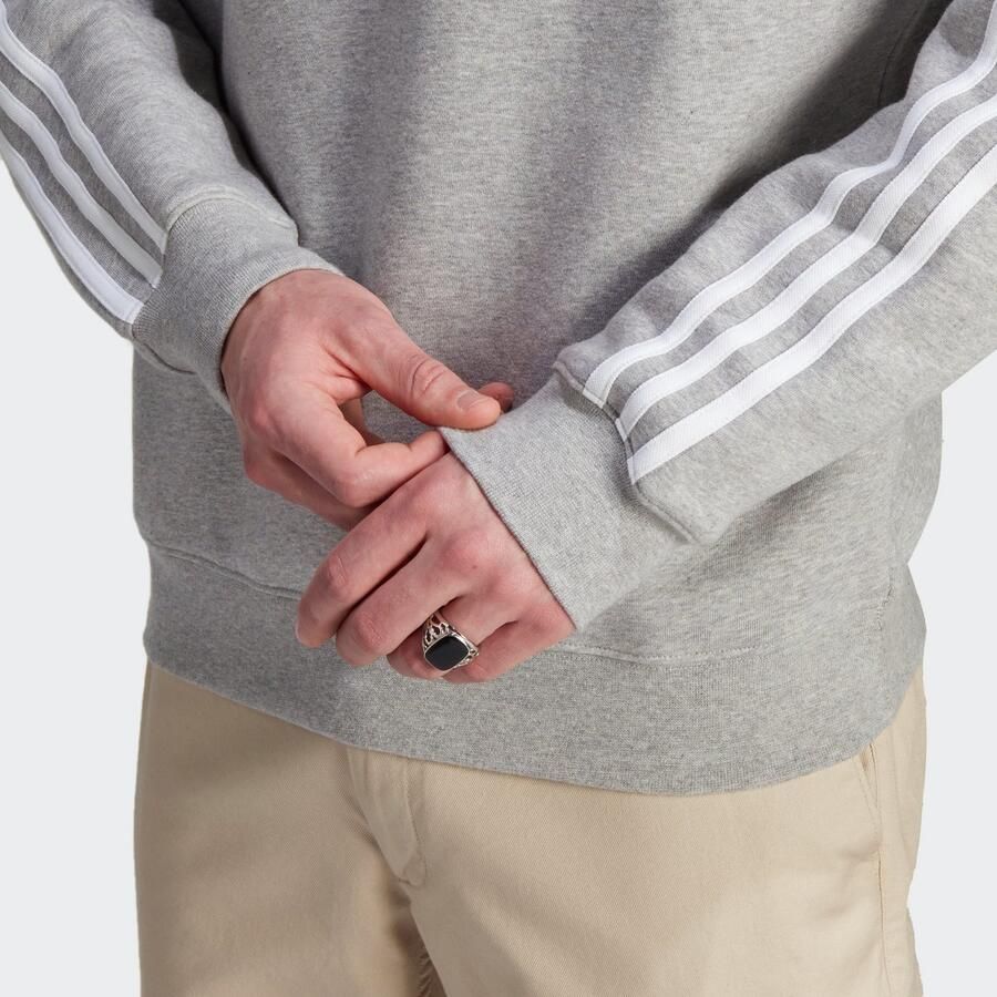 Adidas Originals Klassieke 3-Stripes Crewneck Sweater Gray Heren - Foto 2
