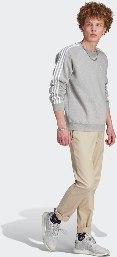 Adidas Originals Klassieke 3-Stripes Crewneck Sweater Gray Heren - Foto 6