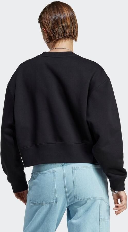 Adidas Originals Zwarte Oversized Sweater met Geborduurd Logo Black Dames - Foto 7