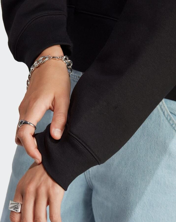 Adidas Originals Zwarte Oversized Sweater met Geborduurd Logo Black Dames - Foto 2