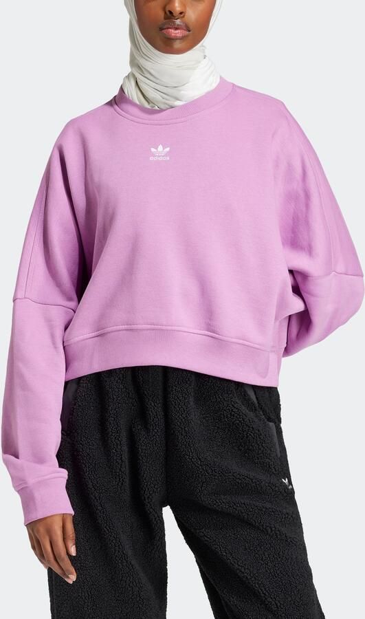 Adidas Originals Essentials Crew Fleece Sweater Purple Dames - Foto 11