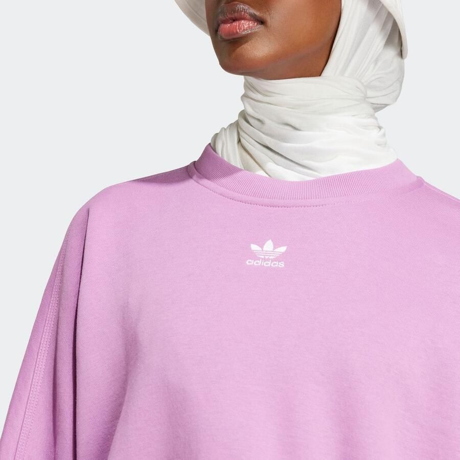 Adidas Originals Essentials Crew Fleece Sweater Purple Dames