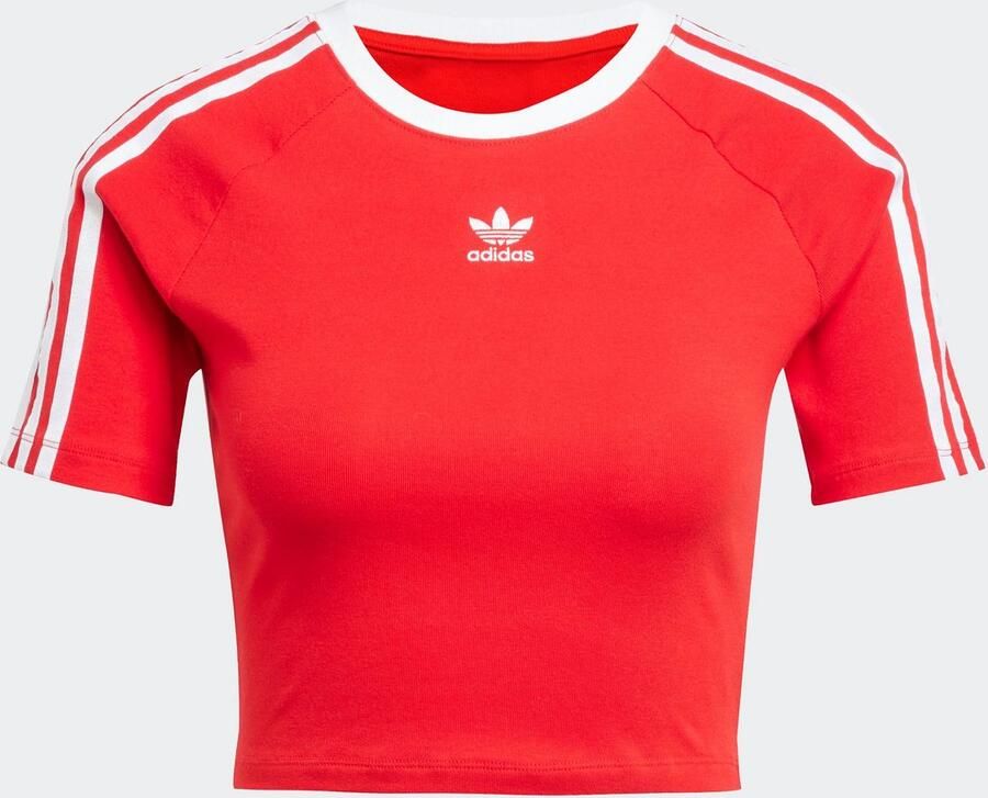 Adidas Originals 3-Stripes Baby Tee Wo T-Shirts & Polo's rood Maat XS Kleding - Foto 3