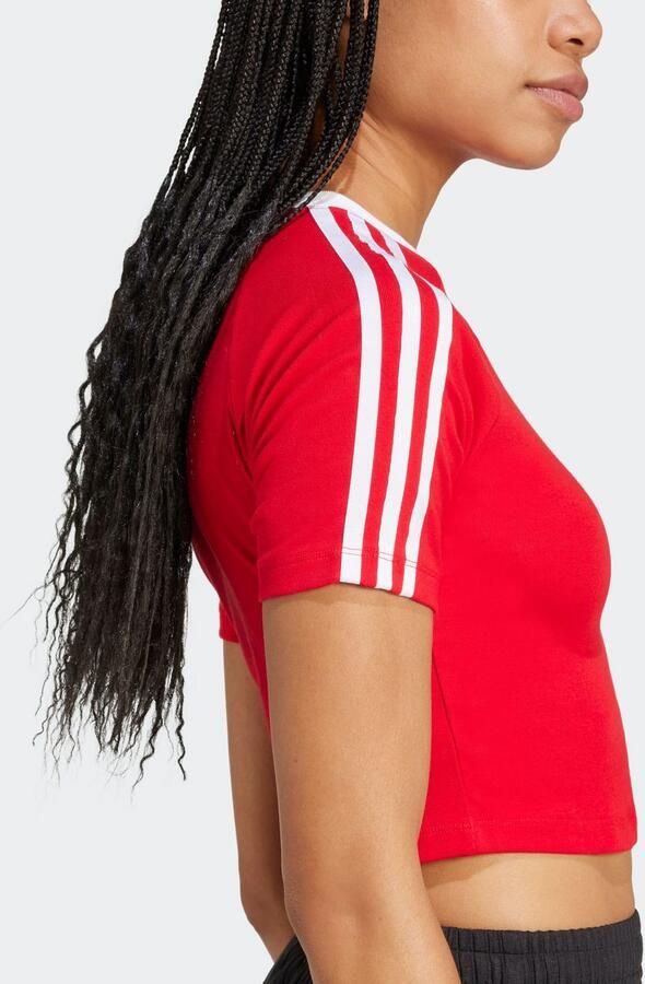 Adidas Originals 3-Stripes Baby Tee Wo T-Shirts & Polo's rood Maat XS Kleding - Foto 5