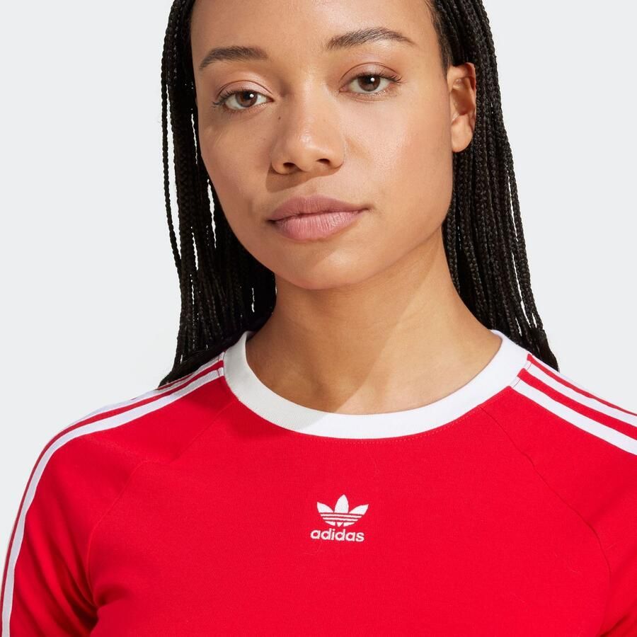 Adidas Originals 3-Stripes Baby Tee Wo T-Shirts & Polo's rood Maat XS Kleding