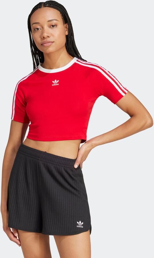 Adidas Originals 3-Stripes Baby Tee Wo T-Shirts & Polo's rood Maat XS Kleding - Foto 6