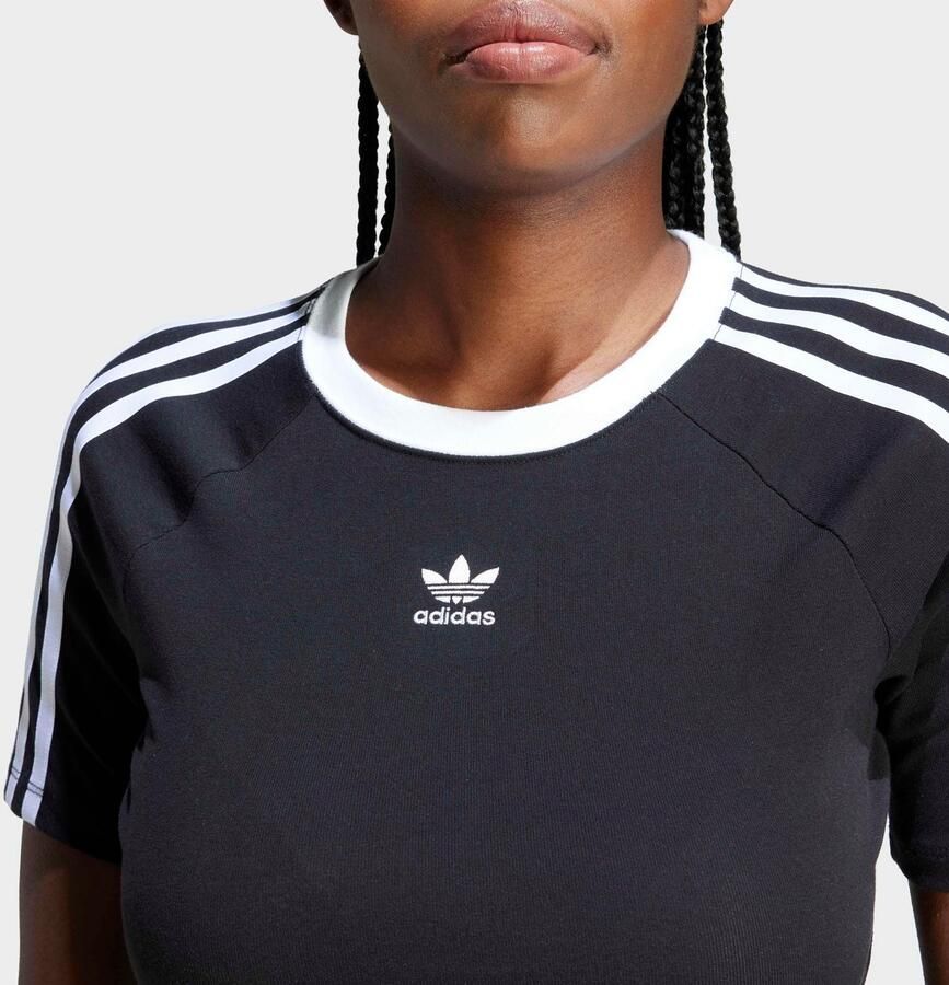 Adidas Originals 3-strepen baby T-shirt Women T-Shirts & Polo's zwart Maat XS Kleding - Foto 7