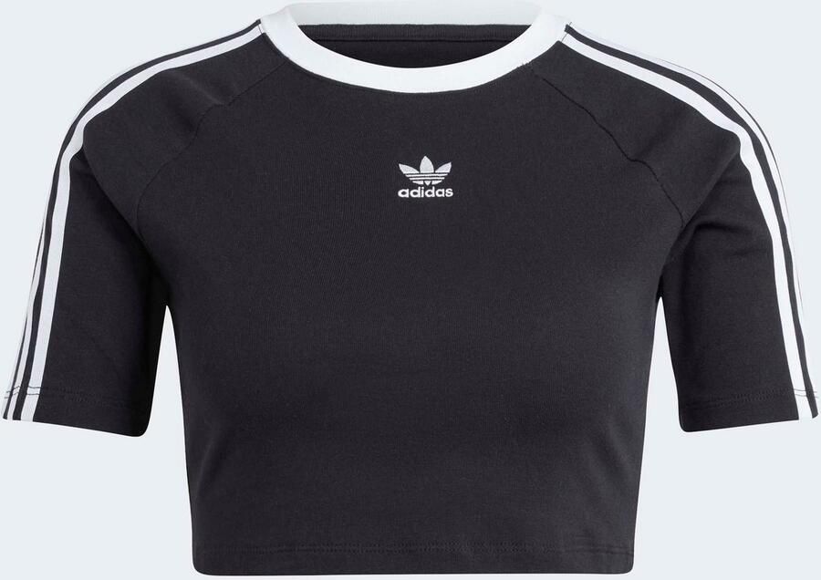 Adidas Originals 3-strepen baby T-shirt Women T-Shirts & Polo's zwart Maat XS Kleding - Foto 2
