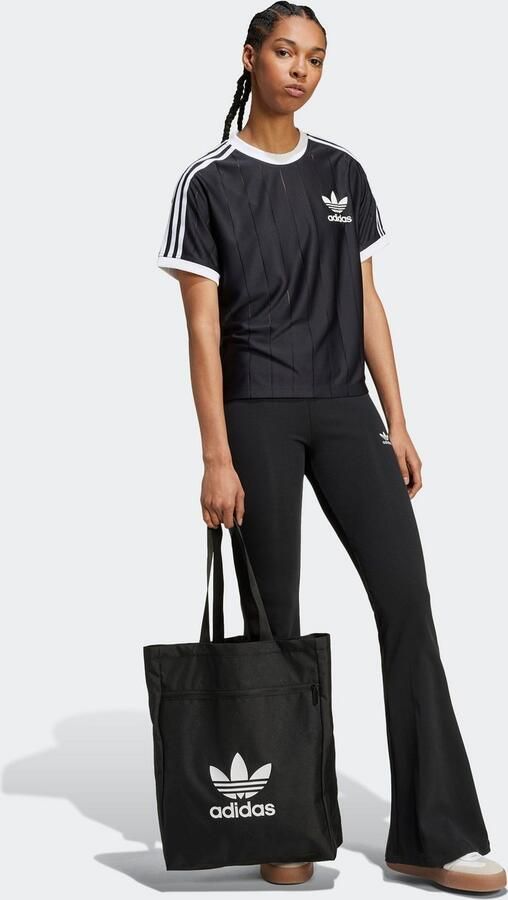Adidas Originals Pinstripe Poly T-Shirt Black- Dames Black - Foto 4